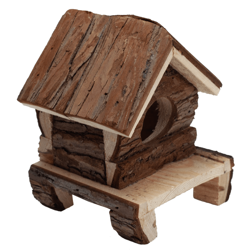 A & E Cages Nibbles Log Cabin Small Animal Hut Deluxe - The Pet Source