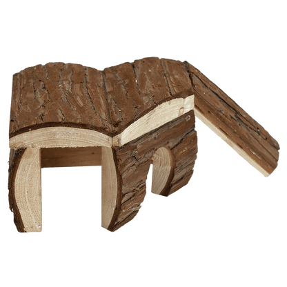A & E Cages Nibbles Log Cabin Small Animal Hut With Ramp - The Pet Source
