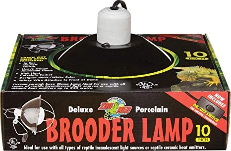 Zoo Med Deluxe Porcelain Brooder Lamp Fixture - 10inch - The Pet Source