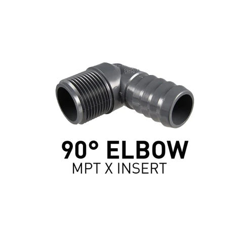 Lifegard Aquatics 3/4" 90 Elbow MPT x Insert R270479 - The Pet Source