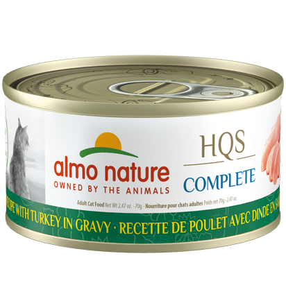 Almo Nature HQS Complete Wet Cat Food - Chicken Recipe With Turkey In Gravy - 70g - The Pet Source