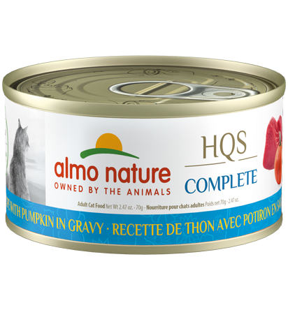 Almo Nature HQS Complete Wet Cat Food - Tuna Recipe With Pumpkin In Gravy - 70g - The Pet Source