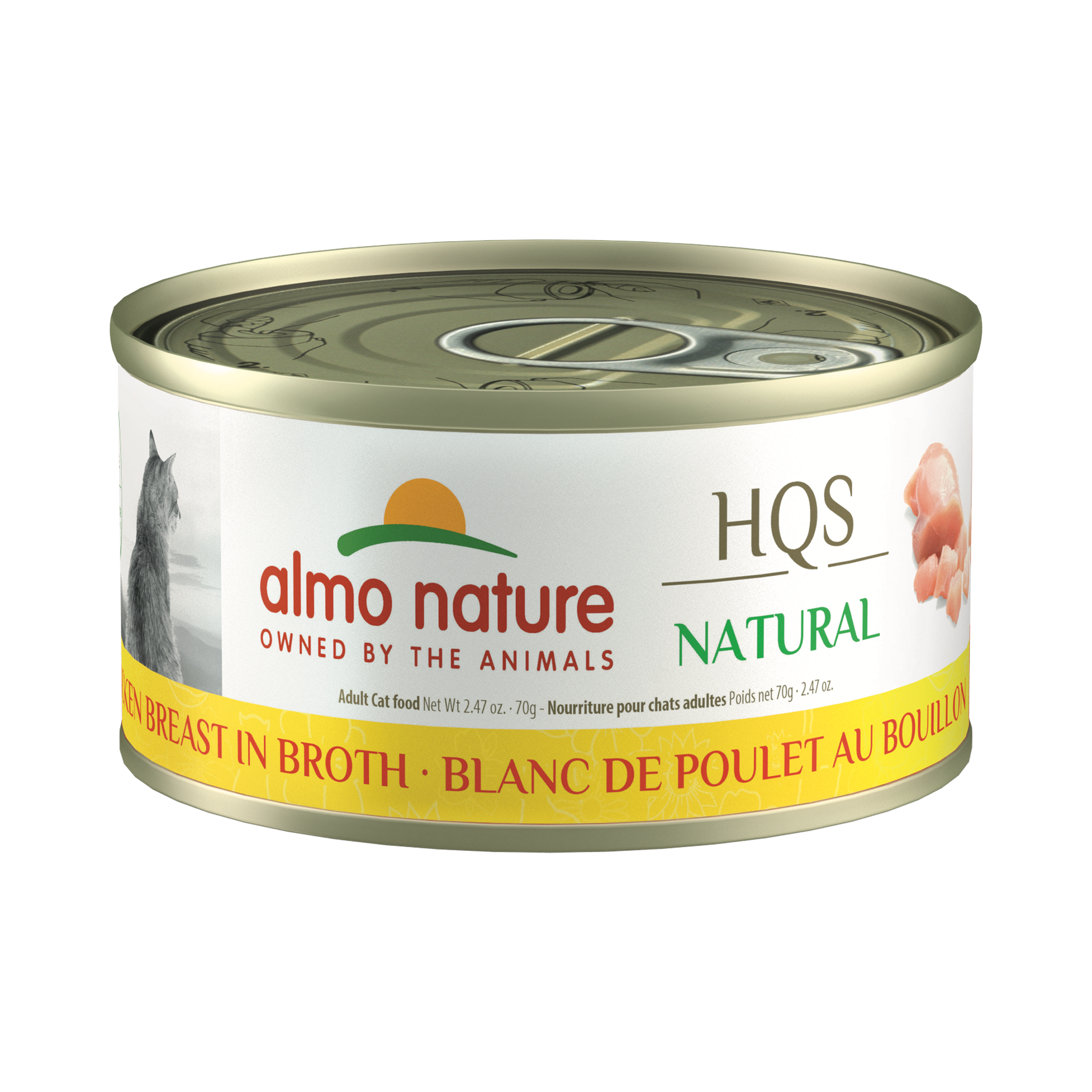 Almo Nature HQS Natural Wet Cat Food - Chicken Breast In Broth - 70g - The Pet Source