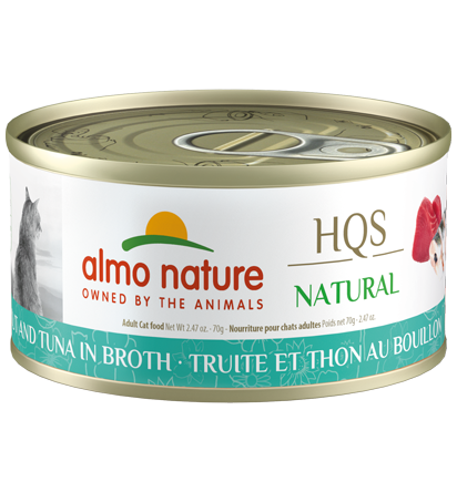 Almo Nature HQS Natural Wet Cat Food - Trout And Tuna In Broth - 70g - The Pet Source