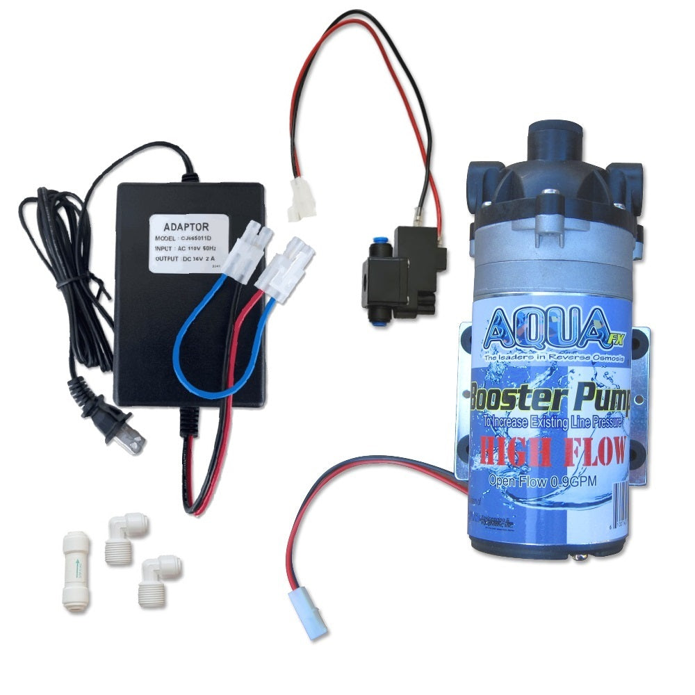 AquaFX High Pressure Booster Pump Complete Kit - Up to 300 GPD - The Pet Source