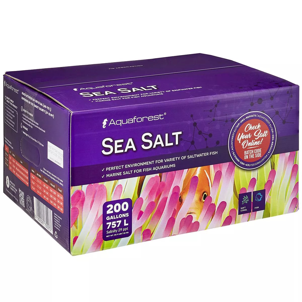 Aquaforest Sea Salt 25kg Box - 200 gal - The Pet Source