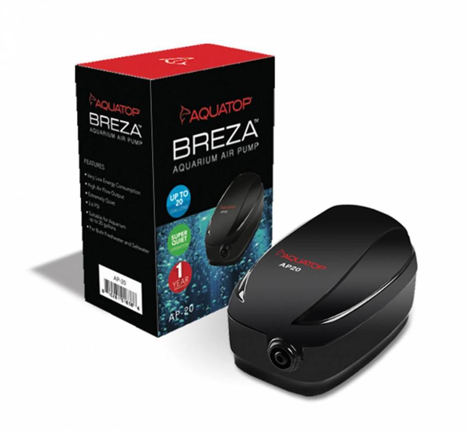 Aquatop BREZA AP-20 Aquarium Air Pump Up to 20gal - The Pet Source