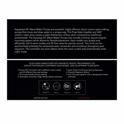 Aquatop Forza MaxFlow Slim DC Wavemaker with Controller - 3434 GPH - The Pet Source