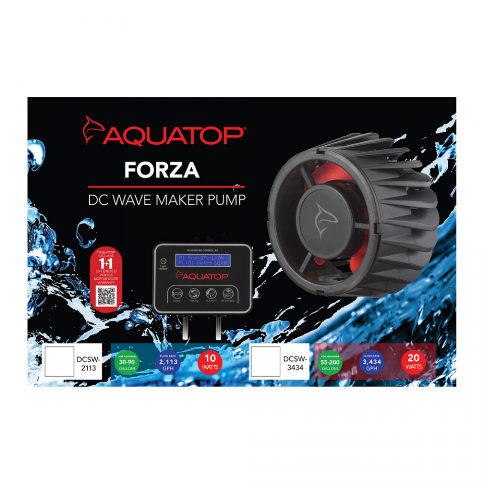 Aquatop Forza MaxFlow Slim DC Wavemaker with Controller - 3434 GPH - The Pet Source