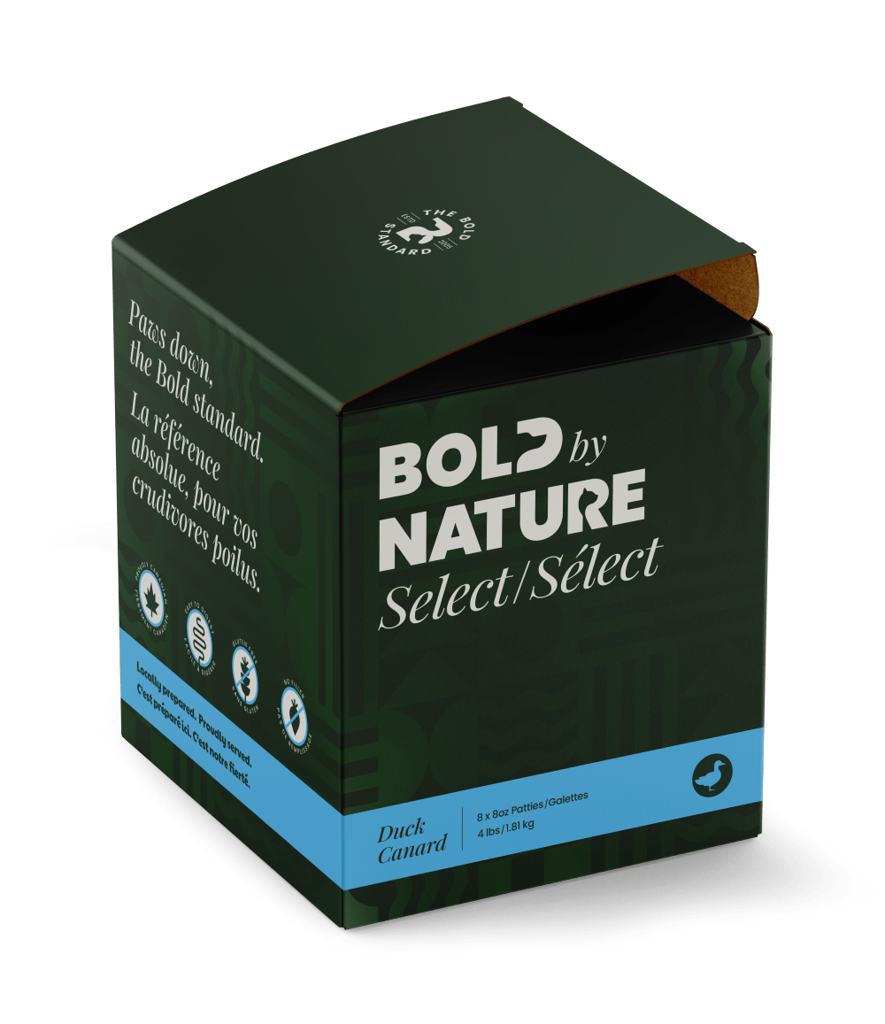 Bold By Nature Select Raw Duck for Dogs - Patties - 4lb - The Pet Source