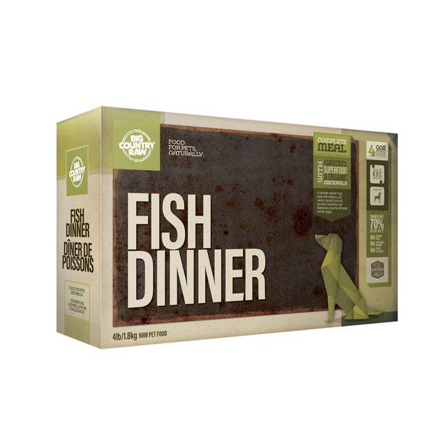 Big Country Raw Fish Dinner Carton Raw Frozen Dog Food - 4lb - The Pet Source