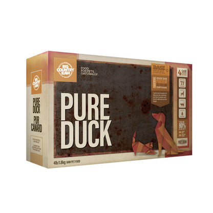 Big Country Raw Duck Dinner Carton Raw Frozen Dog Food - 4lb - The Pet Source