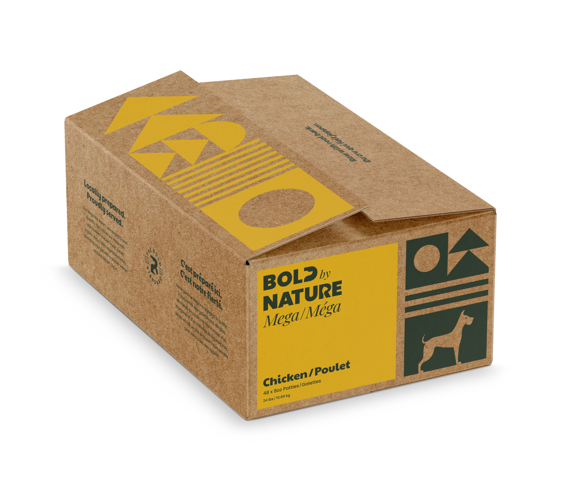 Bold By Nature Mega Chicken for Dogs - Patties - 24lb - The Pet Source