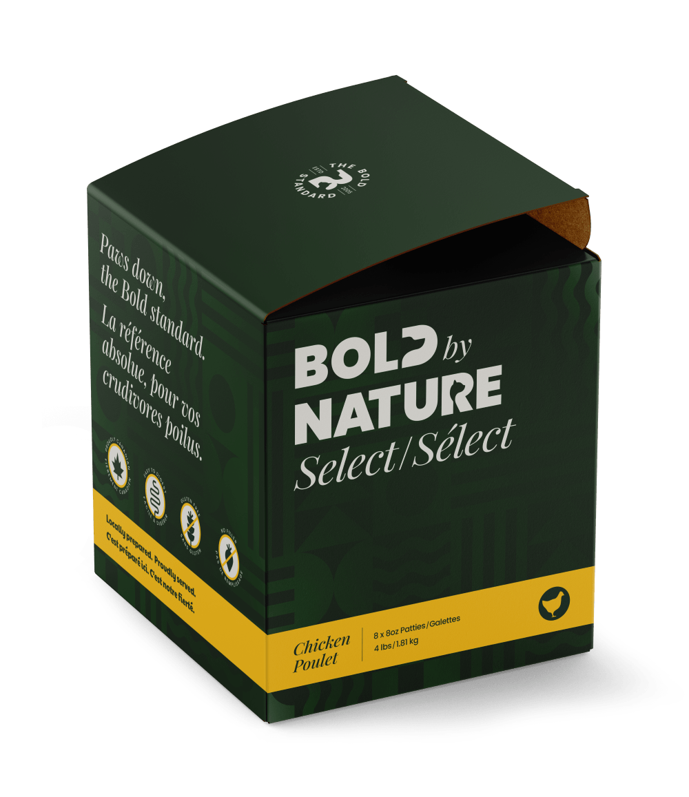 Bold By Nature Select Raw Chicken for Dogs - Patties - 4lb - The Pet Source