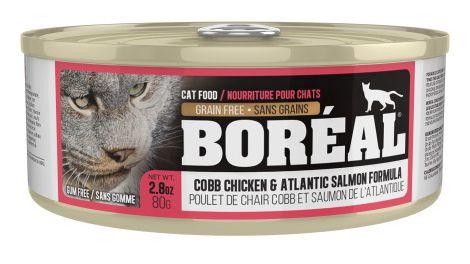 Boreal Cobb Chicken and Atlantic Salmon Wet Cat Food Can - 80g - The Pet Source