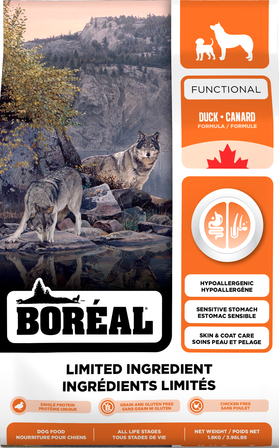 Boreal Functional Limited Ingredient Duck Dry Dog Food - 1.8kg - The Pet Source