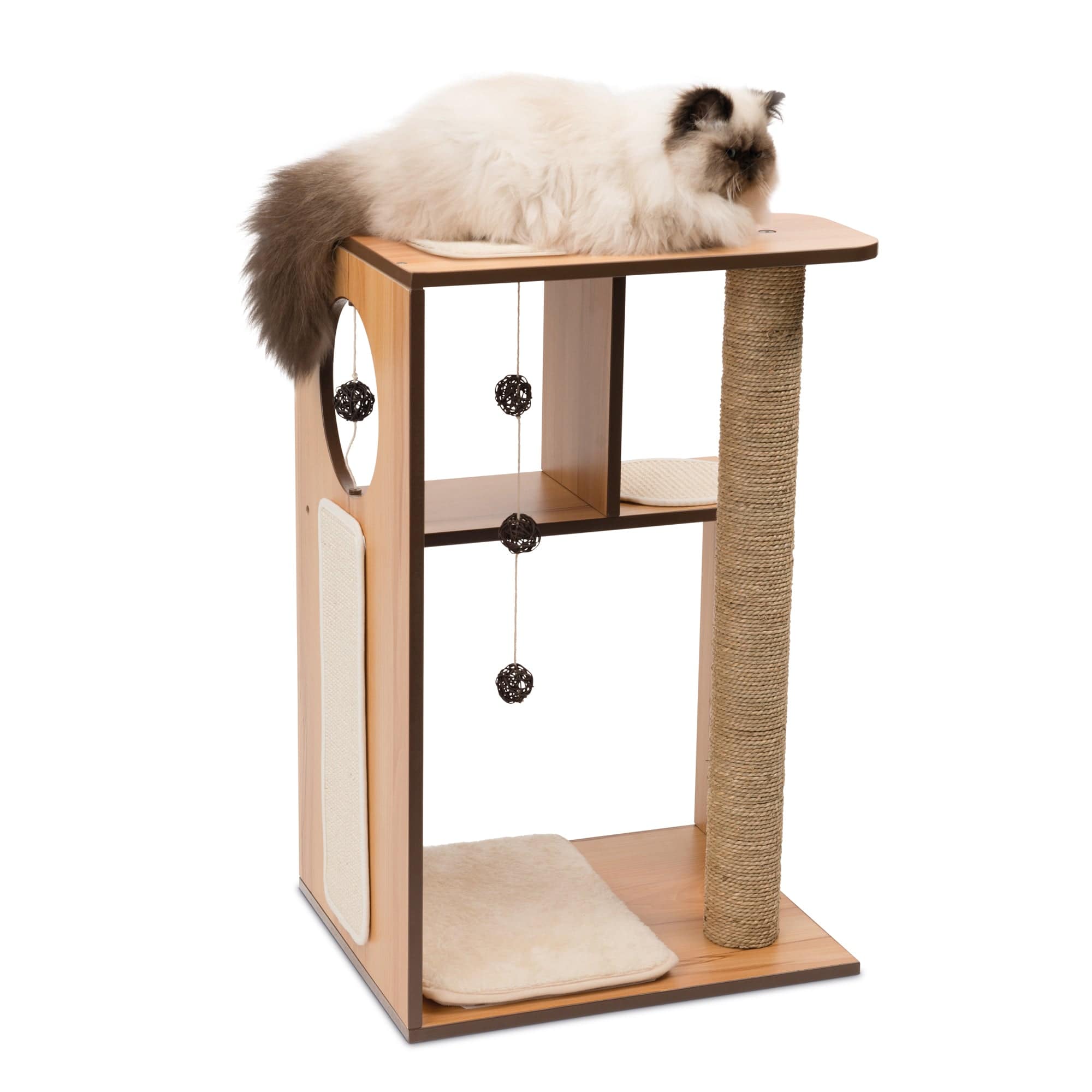 Catit Vesper V-Box - Walnut - Large - 50 x 40 x 78 cm - The Pet Source