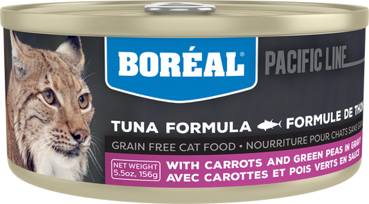 Boreal Red Tuna, Carrot & Green Pea in Gravy Wet Cat Food Can - 156g - The Pet Source