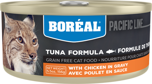 Boreal Red Tuna With Chicken in Gravy Wet Cat Food Can - 156g - The Pet Source