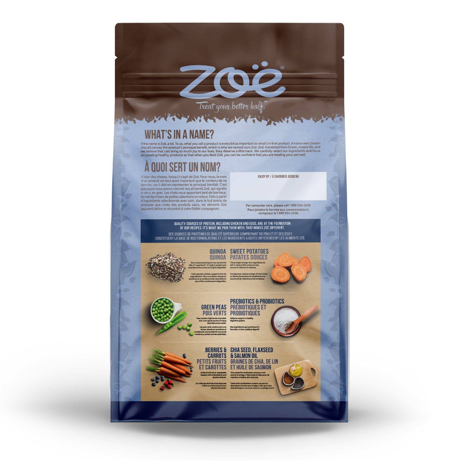 Zoë Cat Daily Nutrition - Chicken with Sweet Potato & Quinoa Recipe - 1.3 kg - The Pet Source