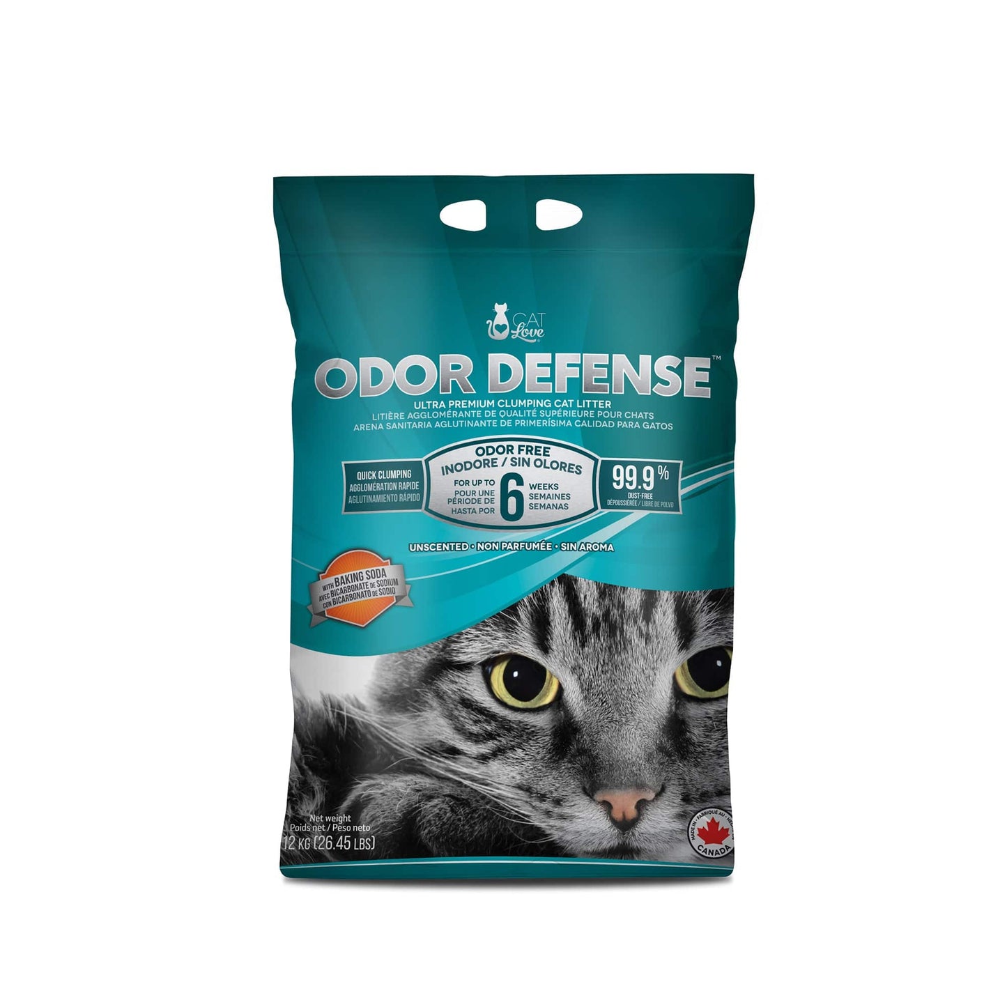 Cat Love Odor Defense Unscented Premium Clumping Cat Litter - 26.5lb - The Pet Source