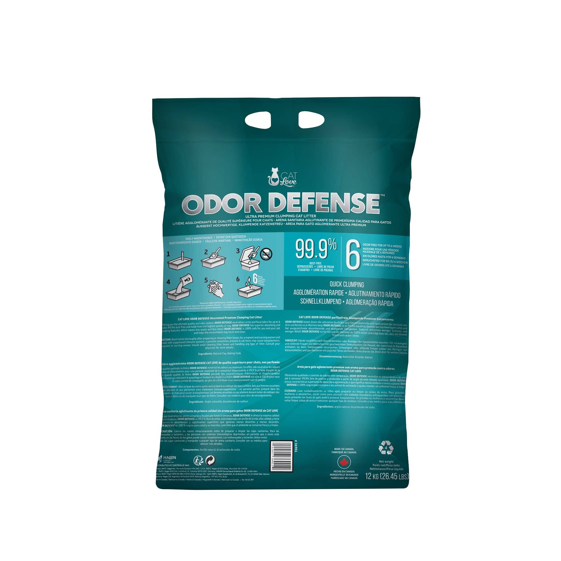 Cat Love Odor Defense Unscented Premium Clumping Cat Litter - 26.5lb - The Pet Source