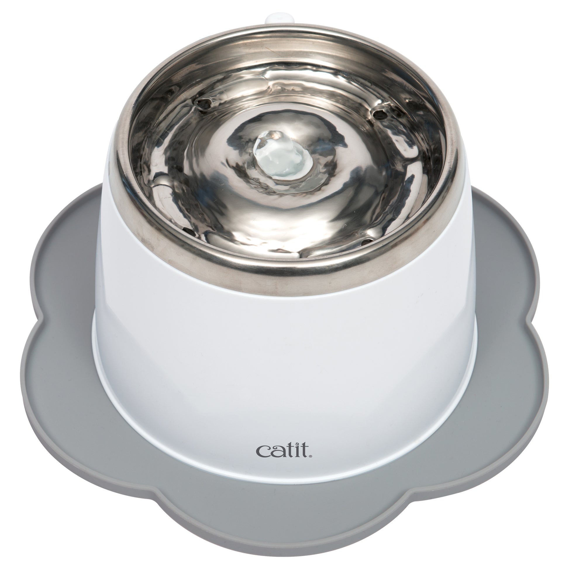 Catit Flower Placemat Medium - Grey - The Pet Source