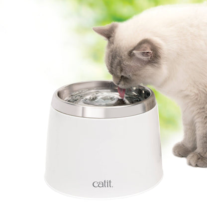 Catit Stainless Steel Top Drinking Fountain - 2 L (64 fl oz) - The Pet Source