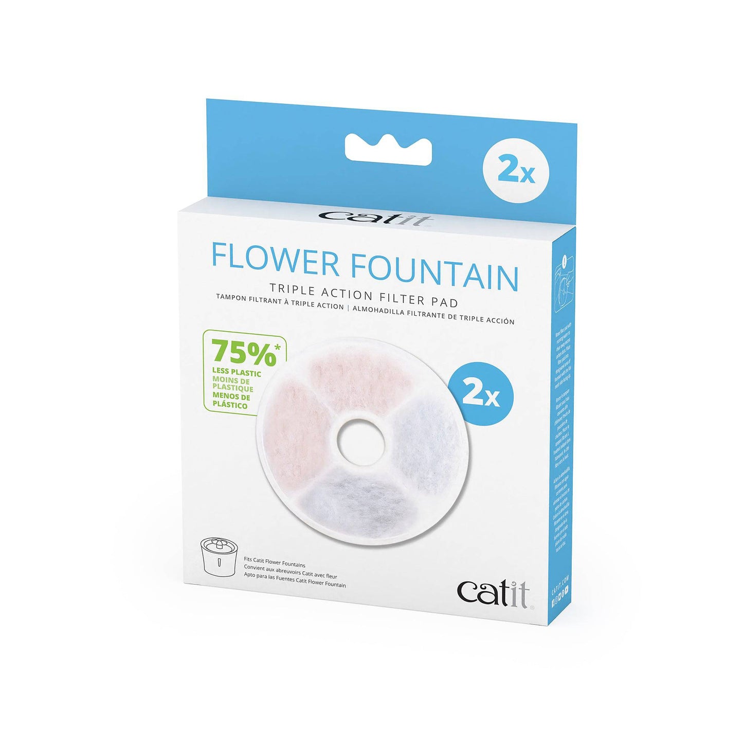 Catit Fountain Frameless Triple Action Filter Cartridge - 2 pack - The Pet Source