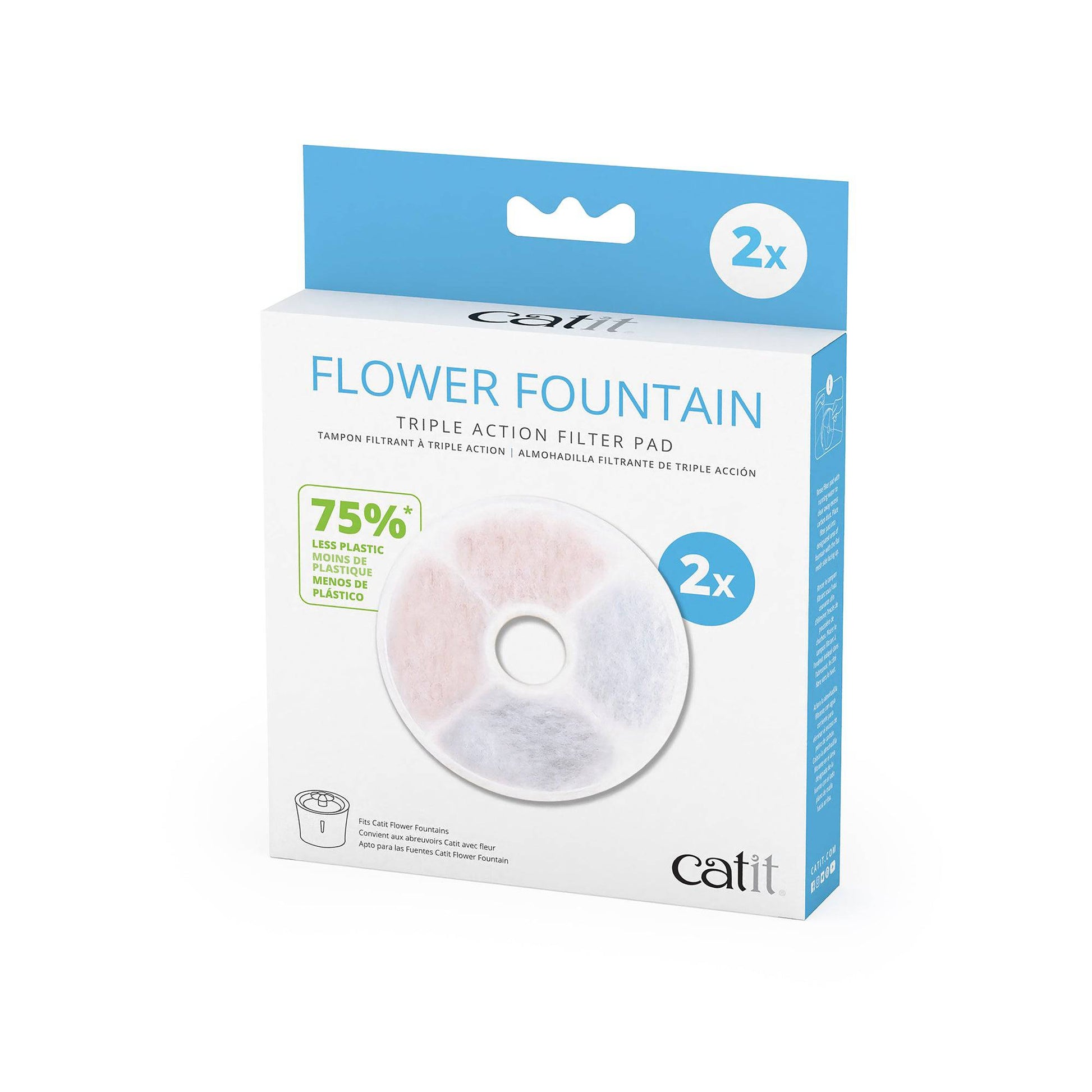 Catit Fountain Frameless Triple Action Filter Cartridge - 2 pack - The Pet Source