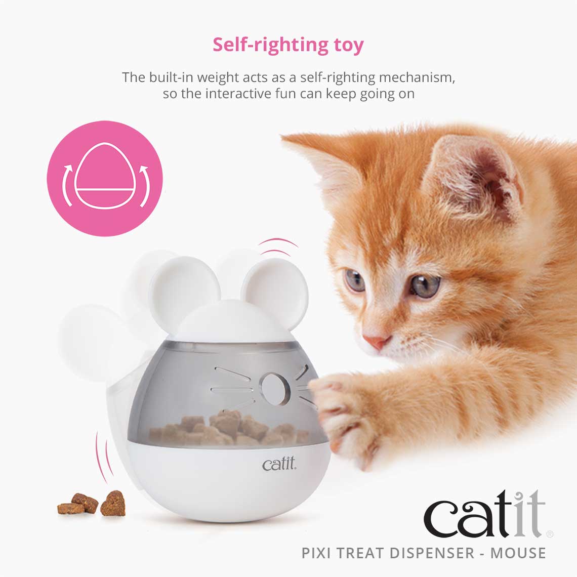 Catit PIXI Treat Dispenser - Mouse - The Pet Source