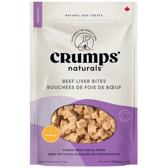 Crumps Beef Liver Bites Dog Treats - 155g - The Pet Source