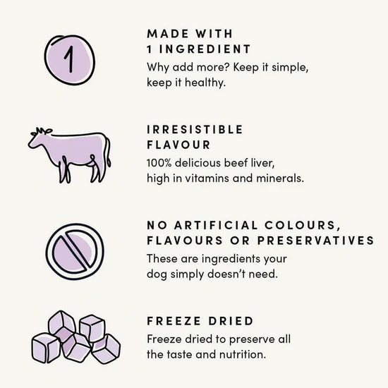 Crumps Beef Liver Bites Dog Treats - 155g - The Pet Source