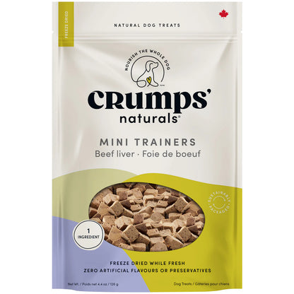Crumps Mini Trainers Freeze Dried Beef Liver Dog Treats - 126g - The Pet Source