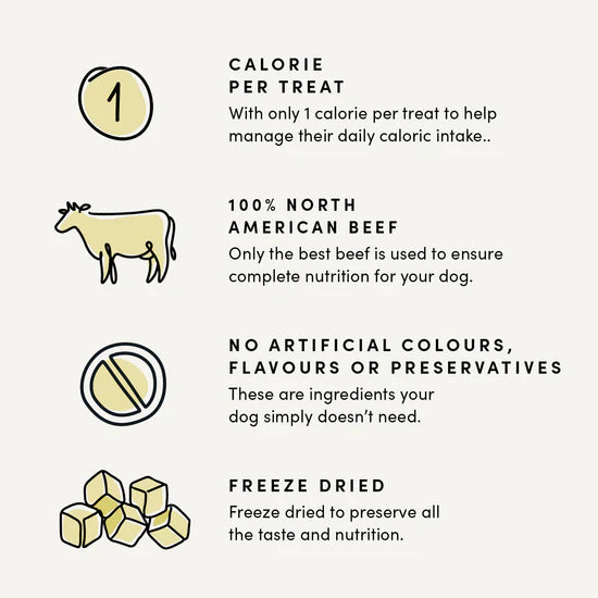 Crumps Mini Trainers Freeze Dried Beef Liver Dog Treats - 126g - The Pet Source