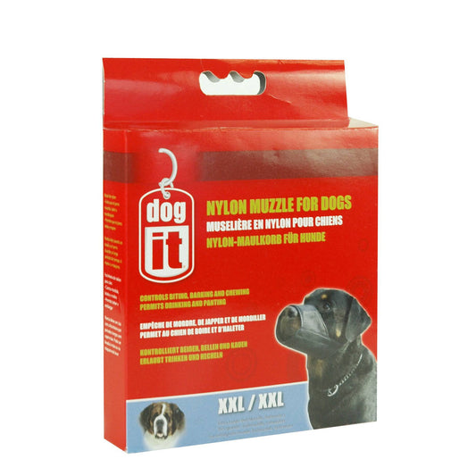 Dogit Nylon Dog Muzzle - Black - XX Large - The Pet Source