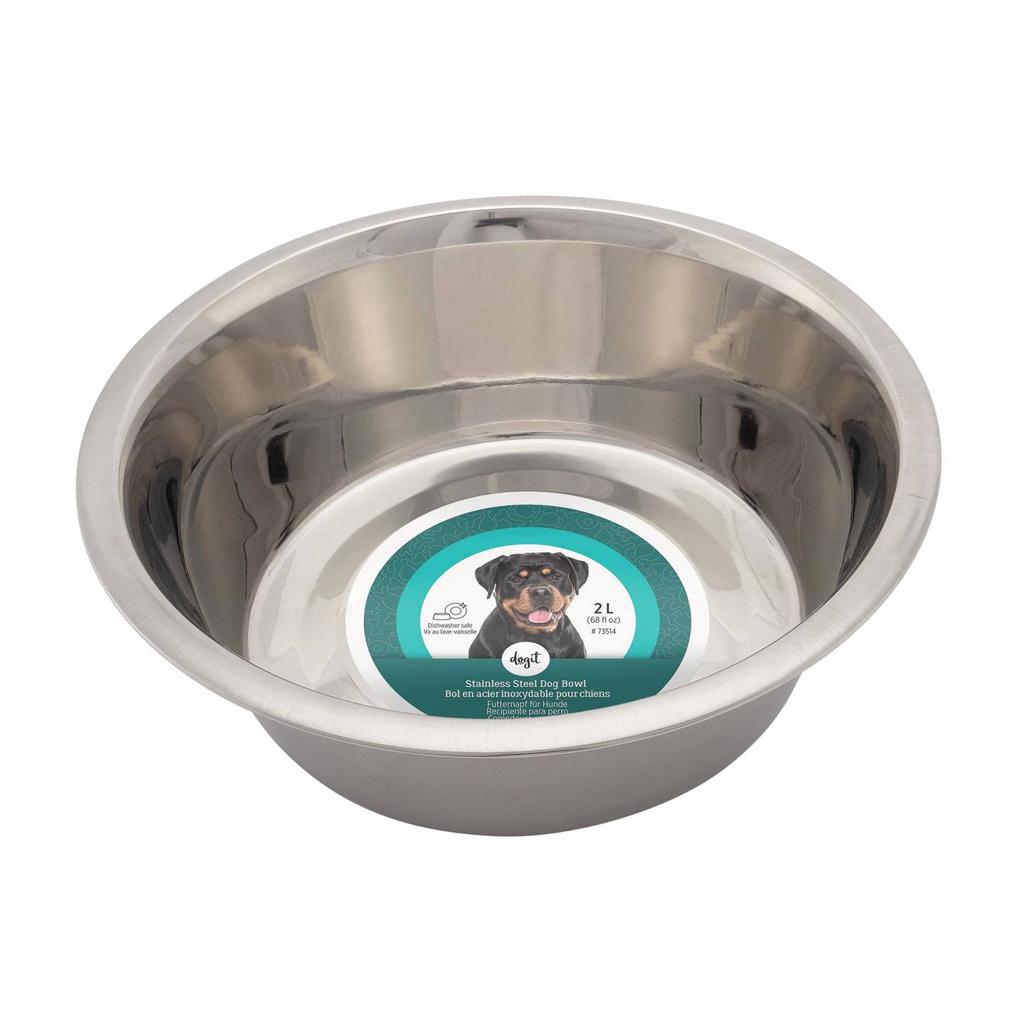 Dogit Stainless Steel Dog Bowl - Extra Large - 67.6oz - The Pet Source