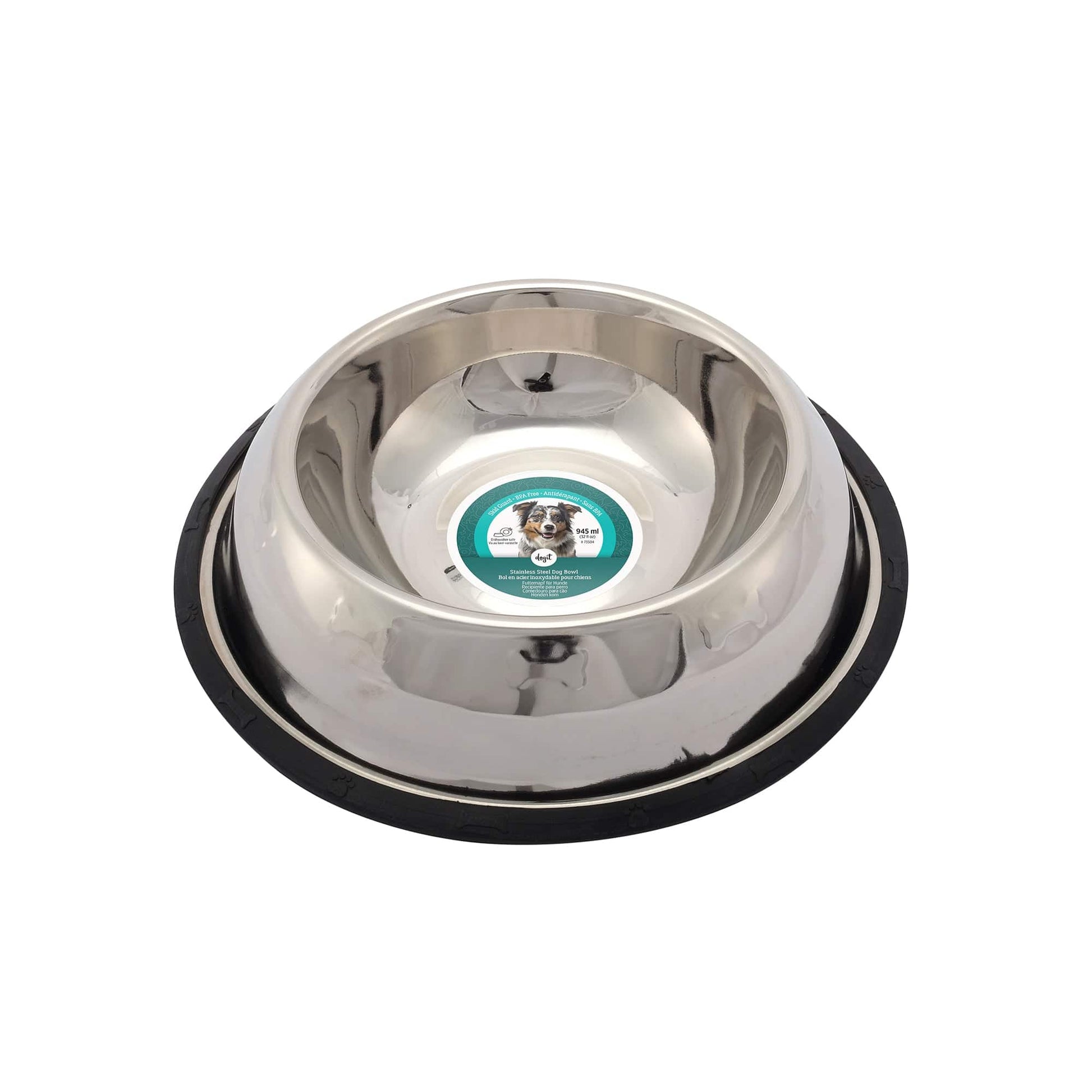 Dogit Stainless Steel Non Spill Dog Dish - Extra Large - 64oz - The Pet Source