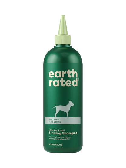 earth rated Short Coat 3-in-1 Dog Shampoo - 16oz - The Pet Source
