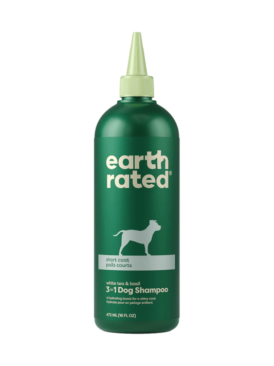 earth rated Short Coat 3-in-1 Dog Shampoo - 16oz - The Pet Source