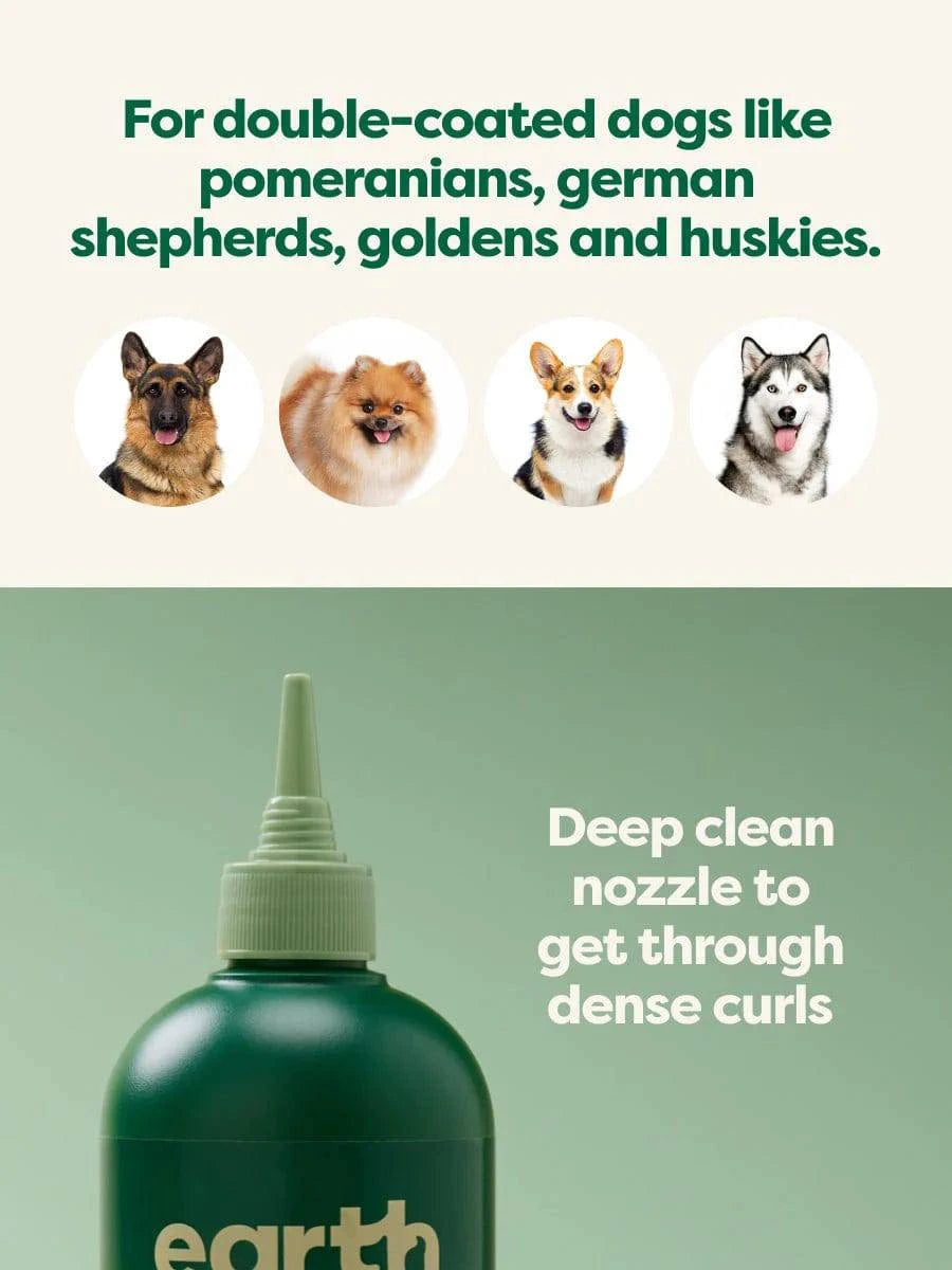 earth rated Double Coat 3-in-1 Dog Shampoo - 16oz - The Pet Source