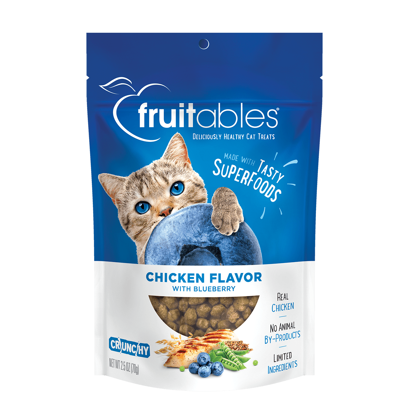 Fruitables Chicken Flavor with Blueberry Cat Treats - 2.5oz - The Pet Source