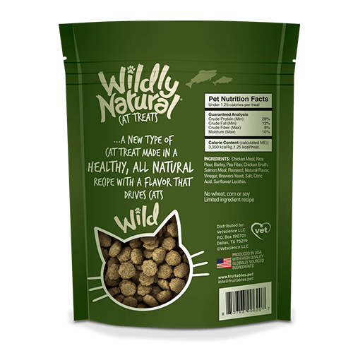 Fruitables Wildly Natural Salmon Flavor Cat Treat - 2.5 oz - The Pet Source