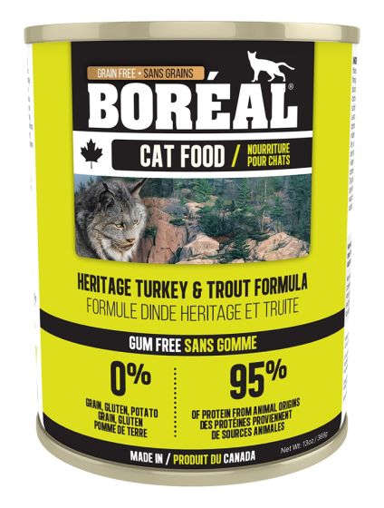 Boreal Heritage Turkey & Trout Wet Cat Food Can - 369g - The Pet Source