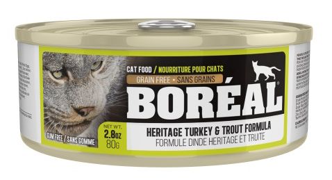 Boreal Heritage Turkey & Trout Wet Cat Food Can - 80g - The Pet Source
