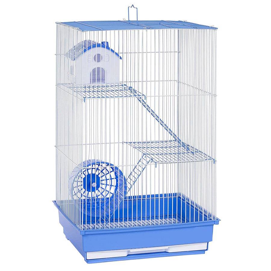 A & E Cages Nibbles Hamster & Gerbil Cage Tall 3 Story - 14" x 11" x 22" - The Pet Source