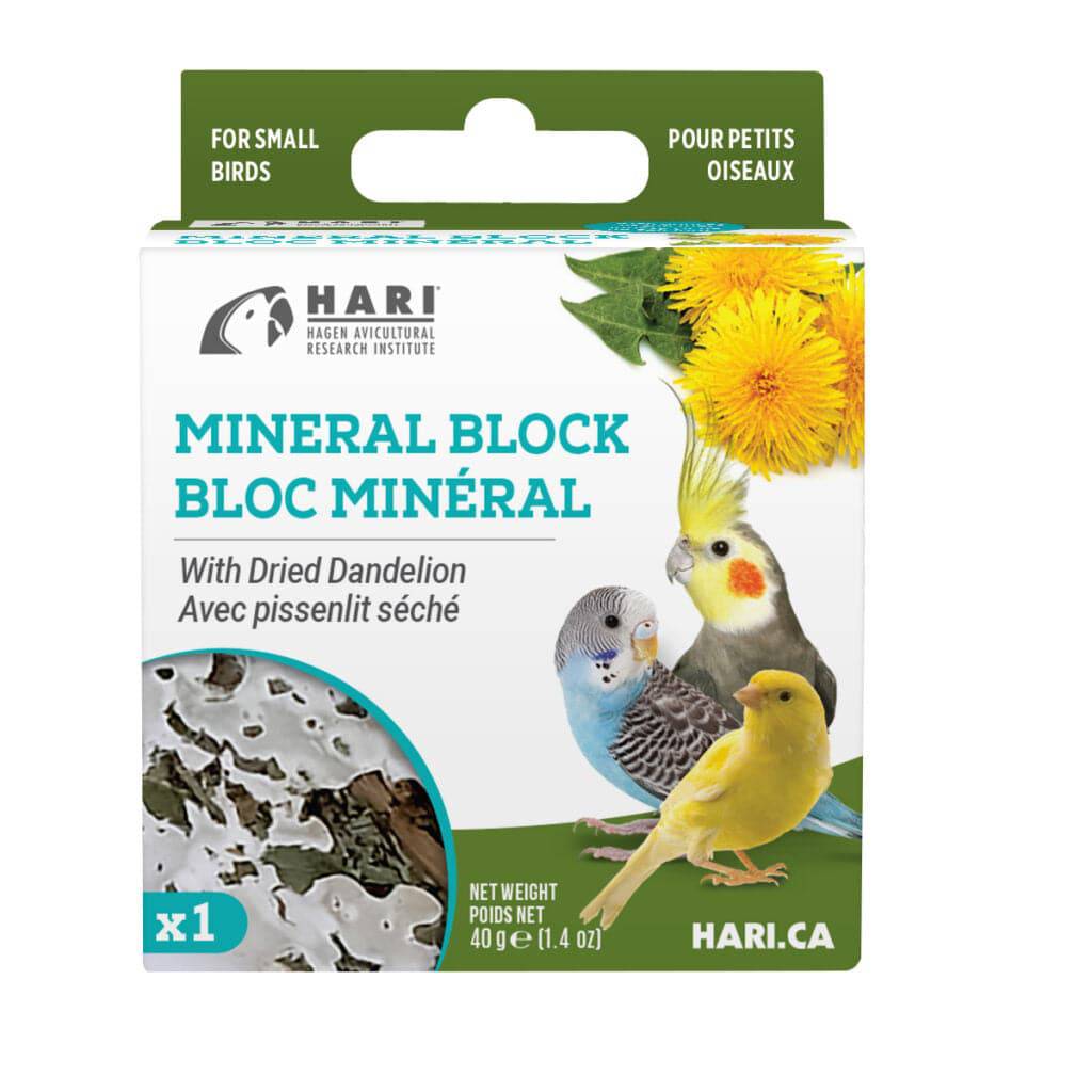 HARI Mineral Block with Dried Dandelion - 40g - 1 pack - The Pet Source