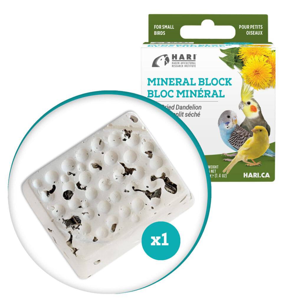 HARI Mineral Block with Dried Dandelion - 40g - 1 pack - The Pet Source