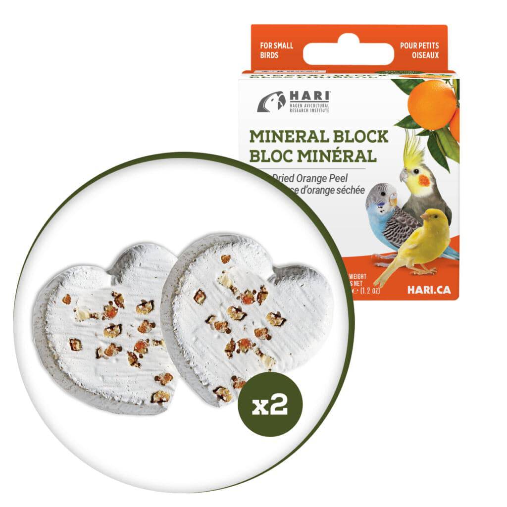 HARI Mineral Block with Dried Orange Peel - 35g - 2 pack - The Pet Source