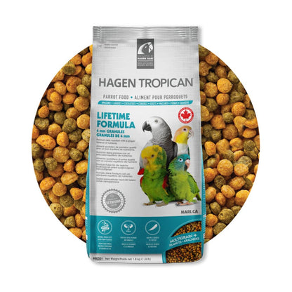 Tropican Lifetime Formula for Parrots Granules 4mm - 4lb - The Pet Source